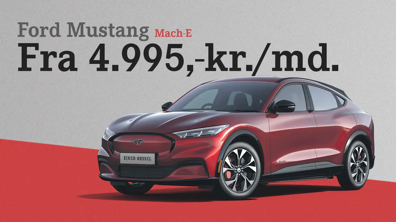 Kør elektrisk Mustang fra kun 4.995 kr/md.!