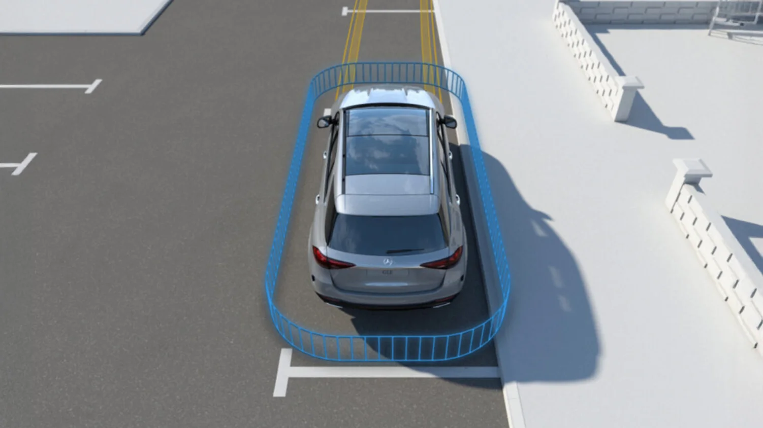 MBUX Surround Navigation/visualisering.