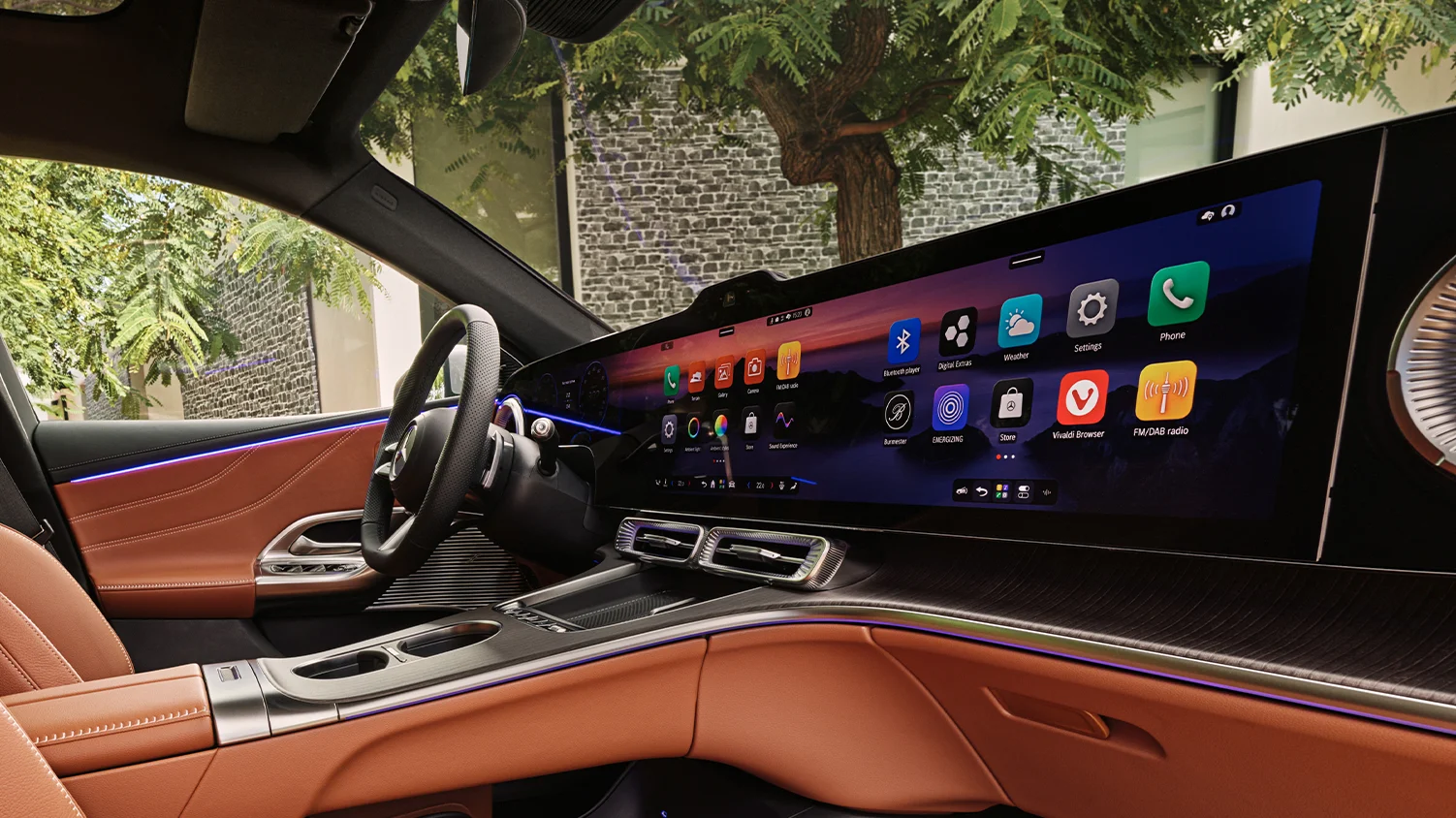 Skærme der binder kabinen sammen.