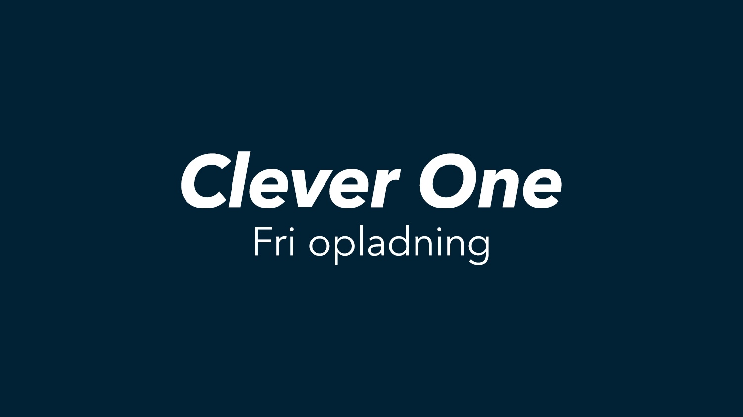 Clever One - fri opladning inkl. ladeboks.